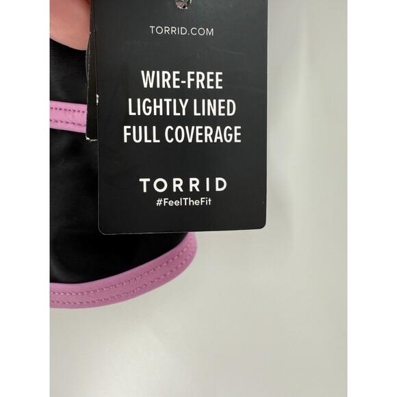 NEW TAGS Torrid Active Size 0 Black Snake Rose Wireless Cropped Piping Rashguard - Picture 7 of 12